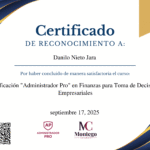 Certificación "Administrador Pro" en Finanzas para Toma de Decisiones Empresariales